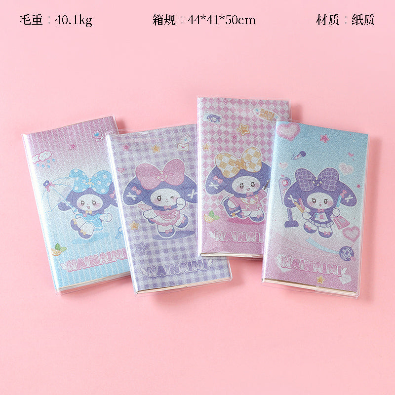 XX-48033 Nainaimee Glitter Glue-Bound Notebook Sparkle Cover School Office Journal M.81