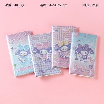 XX-48033 Nainaimee Glitter Glue-Bound Notebook Sparkle Cover School Office Journal M.81