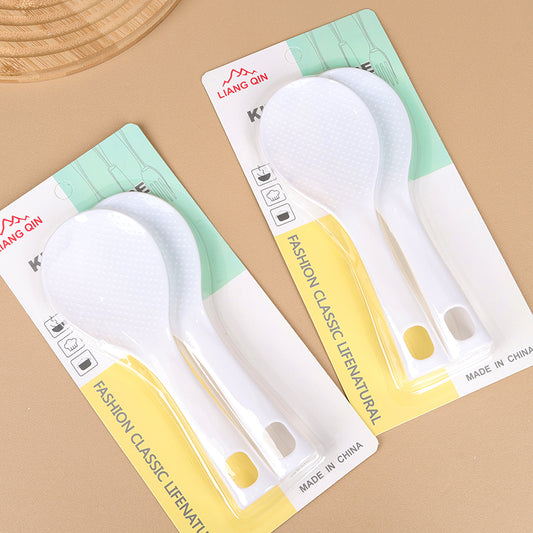 286 - B2 White Transparent Standing Rice Spoon   Mixed Packing M61