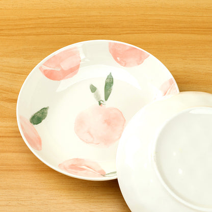 7-inch Printed Rain-Stone Plate (with Peach Pattern) M.66 JPDB
