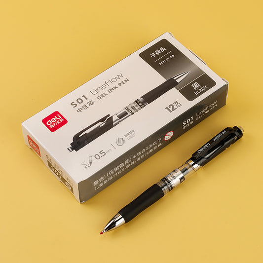 Deli S01 Spring - tipped Gel Pen (0.5mm, Black) M.82