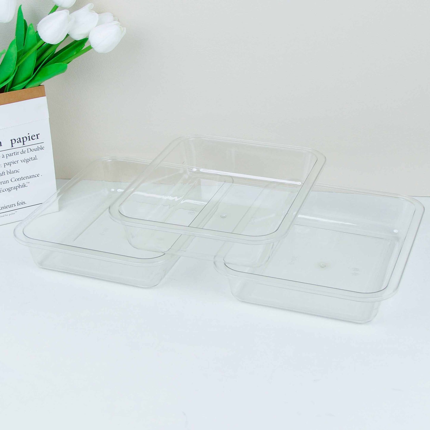 HC6 - 06 Transparent PET Ice Bucket Food - Grade Material Thickened Shatterproof Home Kitchen M.67