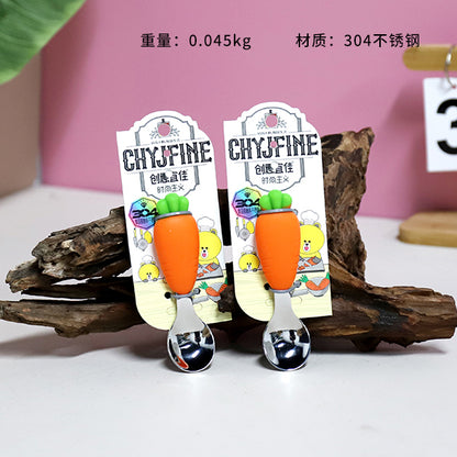 TF - 2119 304 Stainless Steel Kids' Carrot Spoon M.66 JPDB