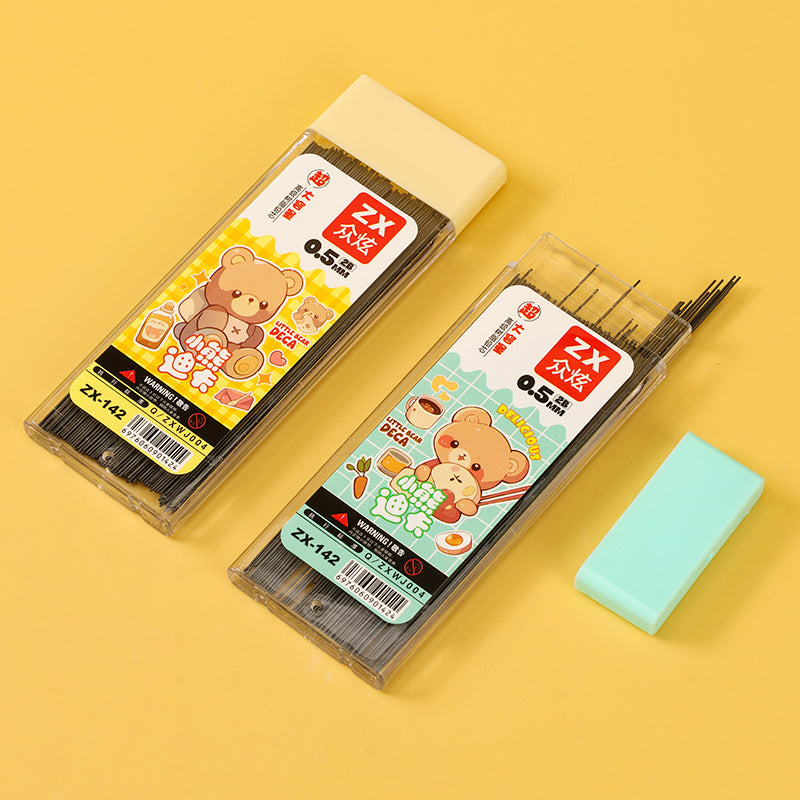 Zhongxuan 142 0.5mm Pencil Refills 100pcs Break-Resistant Smooth Writing Student Supplies M.82