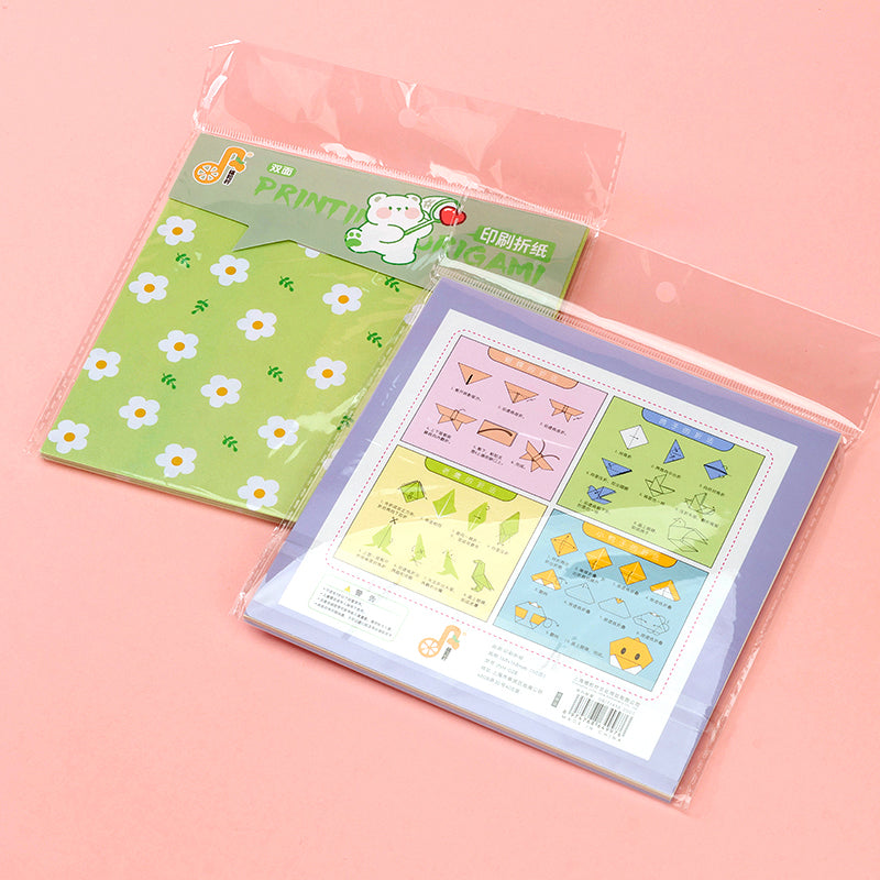 028 Printed Origami Paper 17x17cm Watercolor Patterns 60g Craft Paper for Kids & Adults M.81