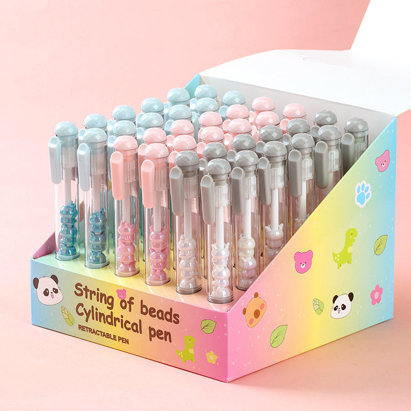 Fascinating JS - Z28 Kuromi - Bead - themed Click - action Gel Pen! Decorated with Kuromi - shaped beads, it's a must - have for Kuromi fans. M.82