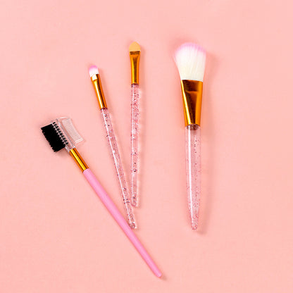 X-2003 Juego de cuatro brochas de maquillaje con mango de cristal M.50 