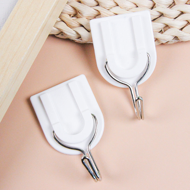 Qiaoxiaoya Model 9102 Adhesive Hooks - 6 Pcs U-Shaped Type M.16