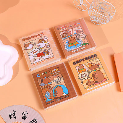 XX-186-7 Capybara Notepad "Chill" Bathing Design 90g Eye-Care Paper 10*14cm for Office Workers M.81
