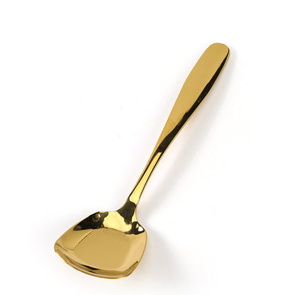 Gold-Plated Medium-Sized Square Bowl Spoon M.66