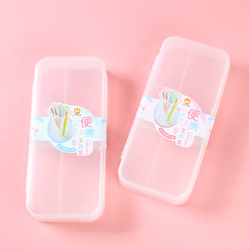 Frosted Three-Compartment Pencil Box M.83