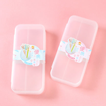 Frosted Three-Compartment Pencil Box M.83