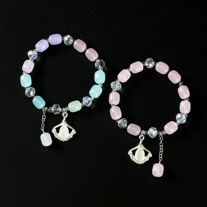 Fresh Diamond-Accented Cat's Eye Crystal Bracelet  M.43