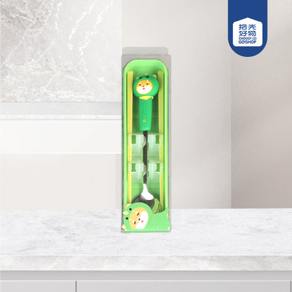 Cute Pet - themed Spoon and Chopsticks Tableware Set with Lids M.66 JPDB