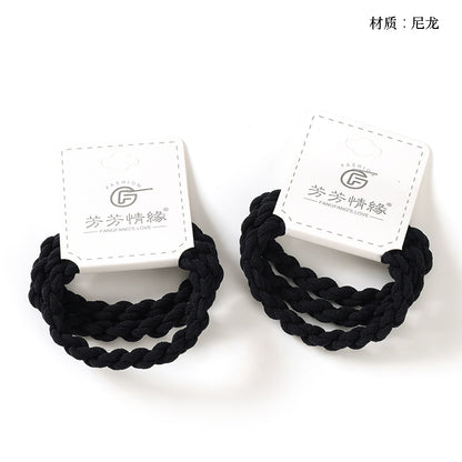 M42 3 Black Thick Braid-Style Hair Ties