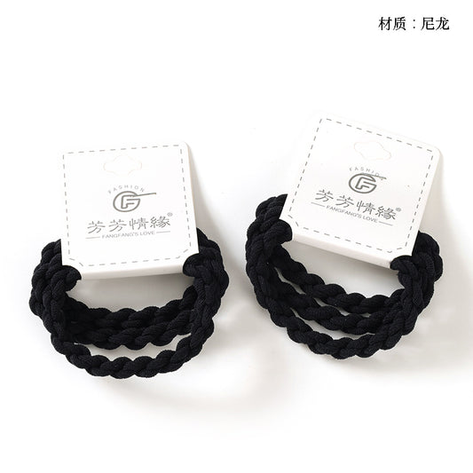 M42 3 Black Thick Braid-Style Hair Ties