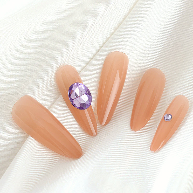 938 Colorful Diamond Long Fake Nails M.52