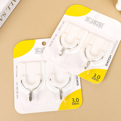 Model JDL8023 Adhesive Hooks - 2 Pcs Pure White Door-Mounted Type M.16