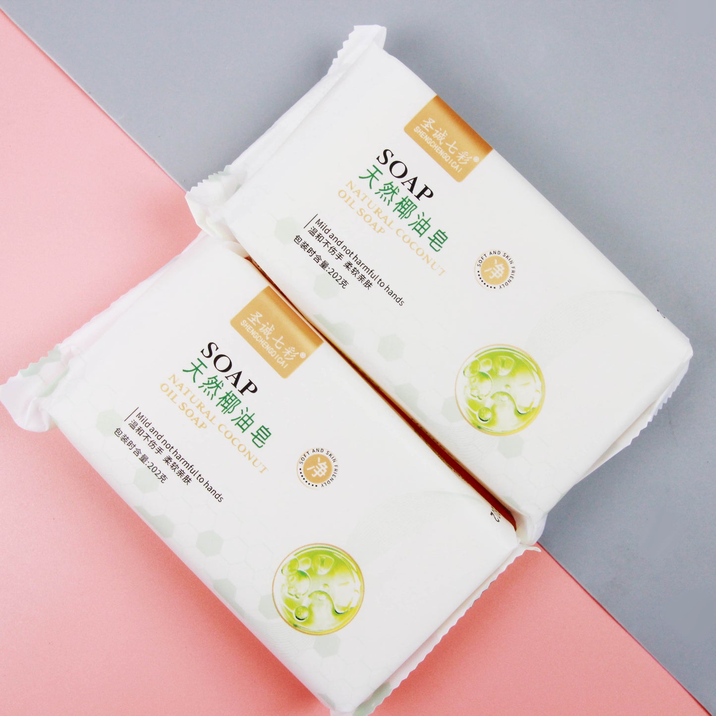 Shengcheng Qicai 0677 Natural Coconut Oil Soap (202g) M13