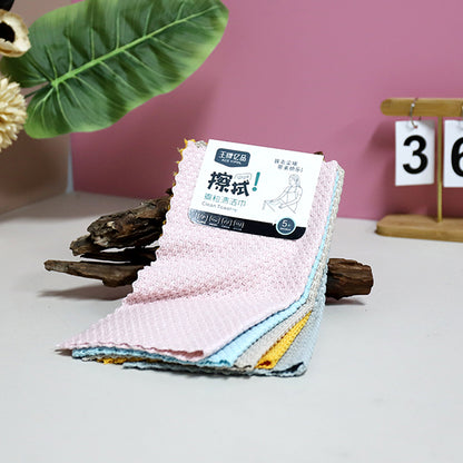 P - 501 5 Pcs Wheat Grain Disposable Cleaning Dishcloth M.68 JPDB