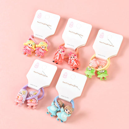 M42 Long Strip Resin Girls' Hair Elastics (2 Pieces)