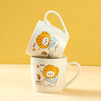 C497 Decal Ceramic Mug Random Flower Pattern High-Temperature Fired Daily CupM.65