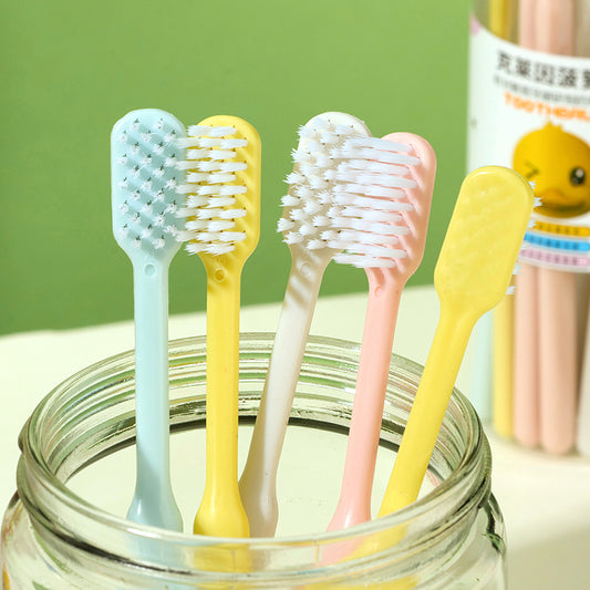 0379 Round Box Candy - Colored Toothbrush 10 - Pack Soft Bristles Family Use Oral Care M.14