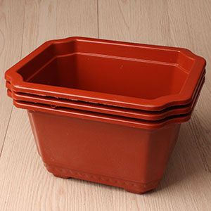 250 rectangular red flowerpot  M.12