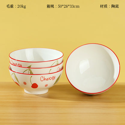 6 - inch Straight - mouthed Bowl with Azalea and Cherry Patterns M.66 JPDB