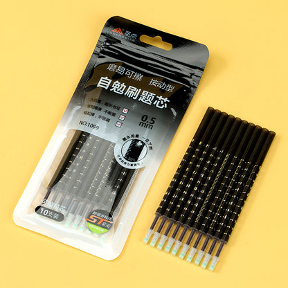 Shengdian 1099 Premium Erasable Black Pen Refills - 10 Pieces 0.5mm M.82