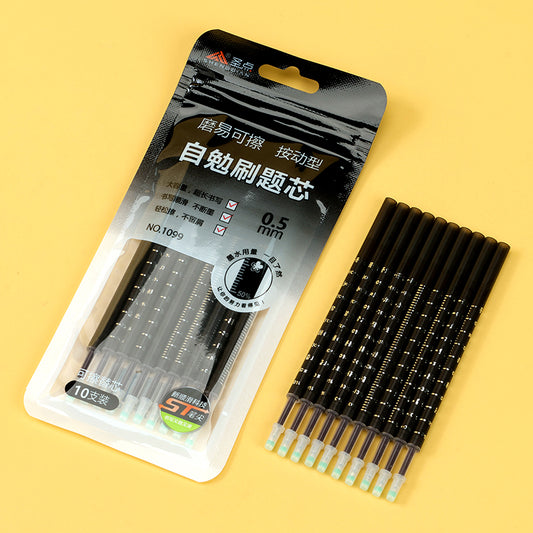 Shengdian 1099 Premium Erasable Black Pen Refills - 10 Pieces 0.5mm M.82