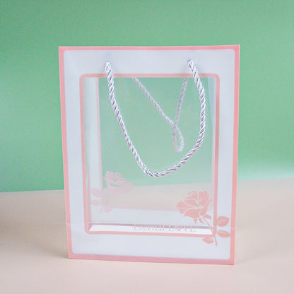 Medium-sized Transparent Rose Gift Bag (Vertical) M24 M.73