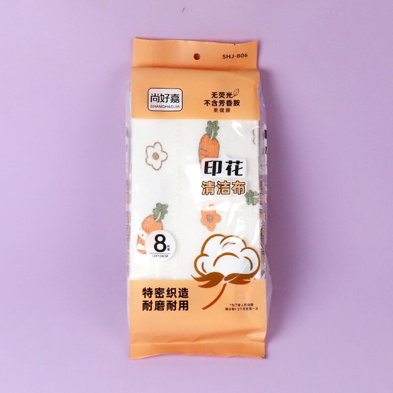 Model 806 Bagged Printed Soft Dishcloth 28cm (8 Pieces) M.68