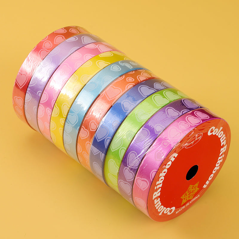 1.6CM Heart-shaped Plastic Ribbon (10 meters) M.11