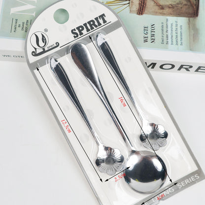 G016 3-piece Rose-pattern Coffee Spoon Set M.66