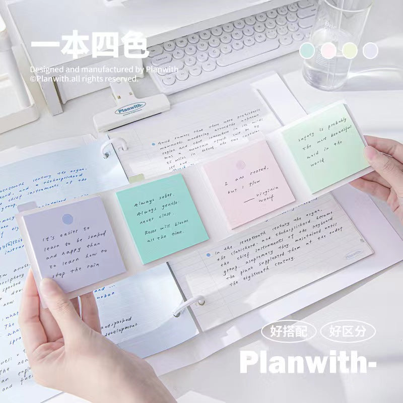 XX-1719 Organ Fold Sticky Notes 5-Color Layers 76*101mm 80g Thick Paper for Office Project Management M.81