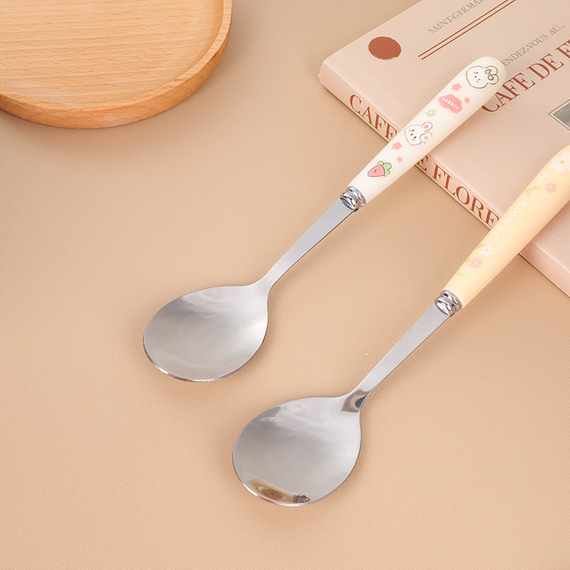 JX001 Long-Handle Cartoon-pattern Round Spoon M.66