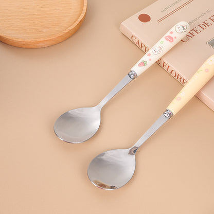 JX001 Long-Handle Cartoon-pattern Round Spoon M.66
