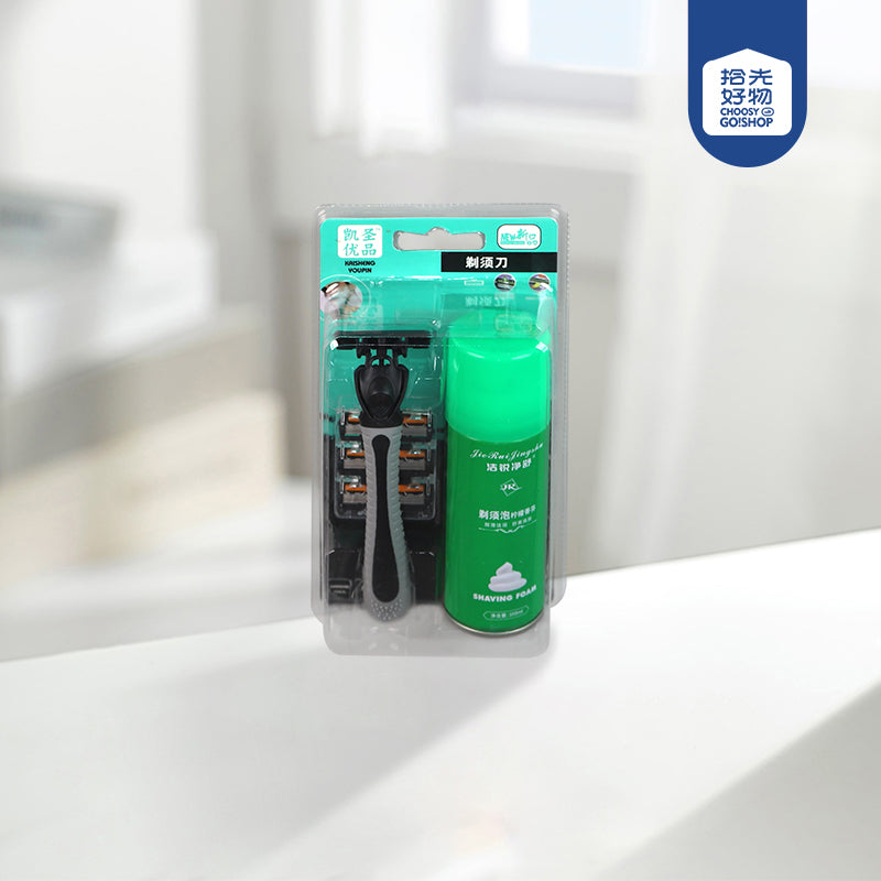 120g Shaving Foam Included Razor K - 916 (1 Holder + 3 Blades) M.55 JPDB