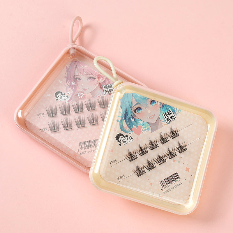 Pestañas postizas sin pegamento en caja cuadrada M.50 