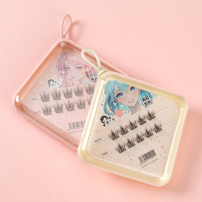 Pestañas postizas sin pegamento en caja cuadrada M.50 