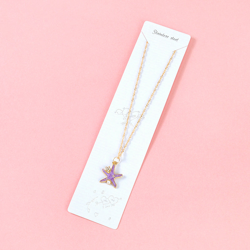 Light and Fresh Oil - Dripping Starfish Necklace M.43