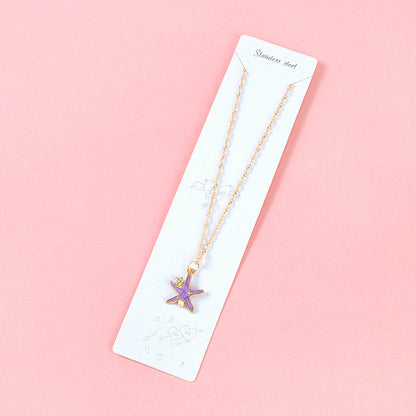 Light and Fresh Oil - Dripping Starfish Necklace M.43