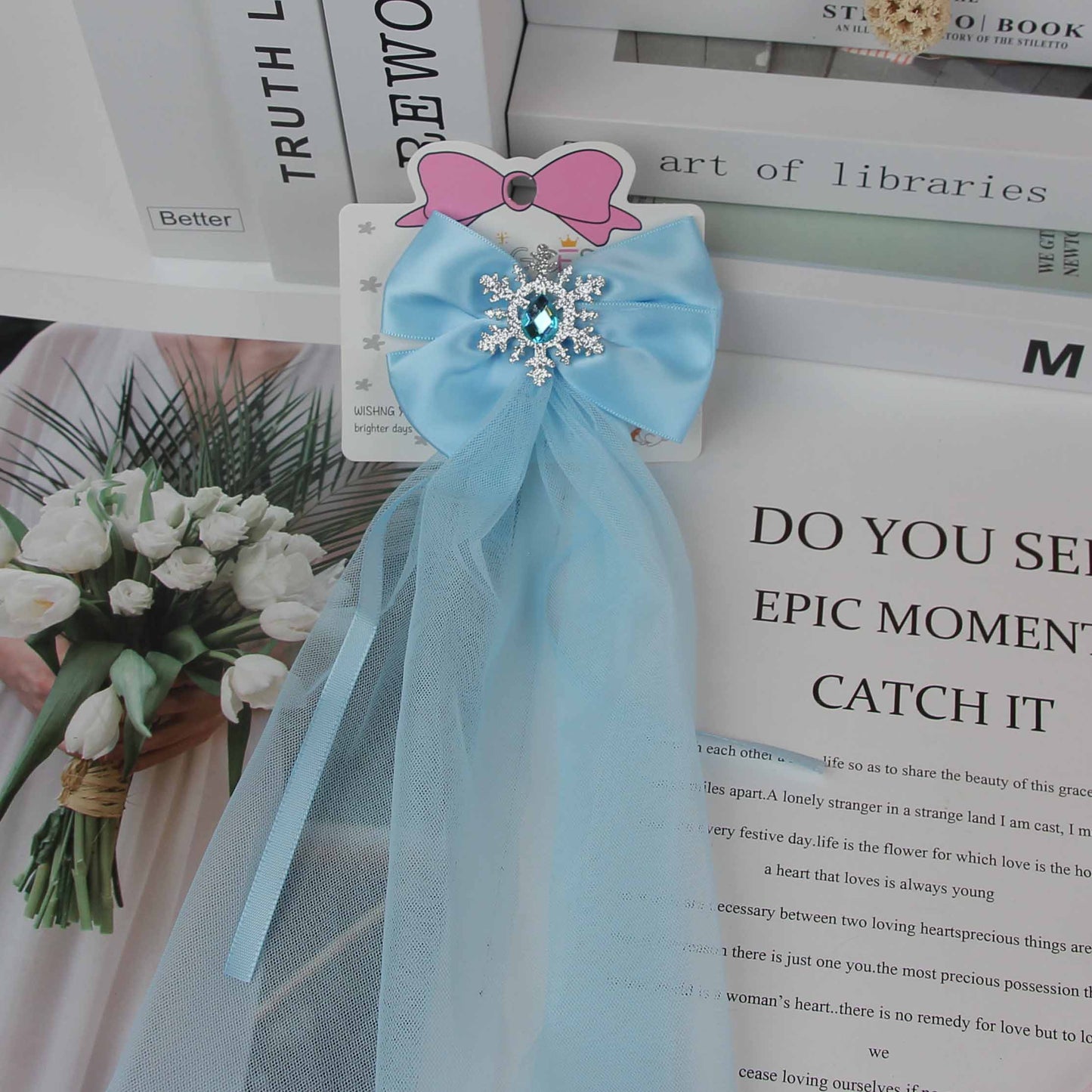 M42 Tulle Mesh Bow Princess Series Duck Clips