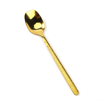 410 Dragon Scale Pattern No.2 Square-Head Spoon (Gold-Plated) M.66