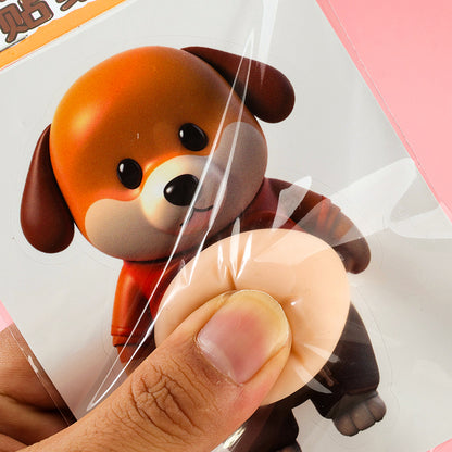 ZJ0230 3D Stress Relief Dog Stickers Soft Foam Material for Kids Craft Journal Decoration M.08