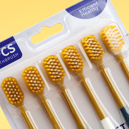 Cepillo de dientes Sam's Club 6012 (paquete de 6), cerdas suaves y cónicas de alta densidad, cuidado bucal familiar, M.14 