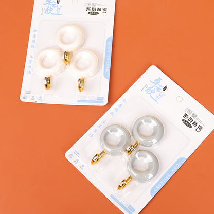 Zhuoyunxin Model 5629 Adhesive Hooks - 3 Pcs Circular Ring Design M.16