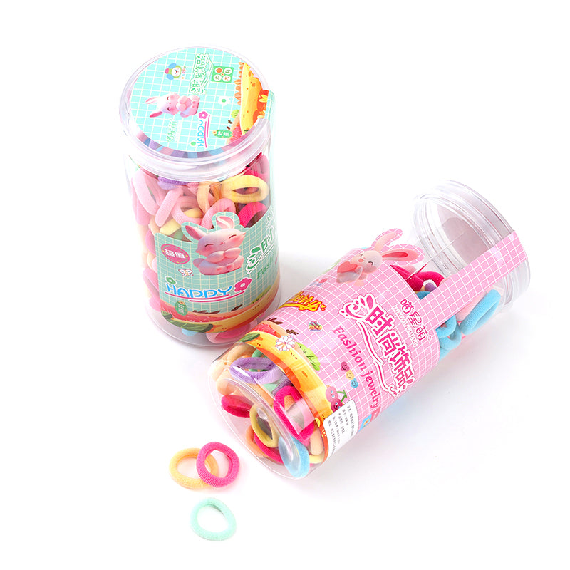 M42 MXM - 38 Colored Children's Terry Cloth Hair Ties in a Bucket (120 Pieces)