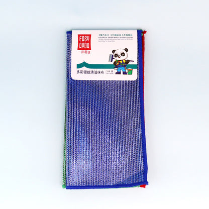 No.1065 3-Pack Multi-Coloured Silver Wire Cleaning Rag M.68 JPDB